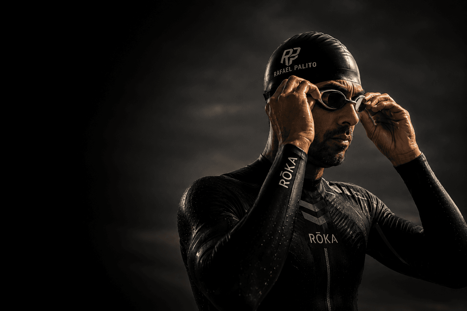 Rafael Palito equipado para natação
